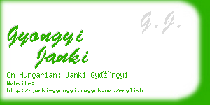 gyongyi janki business card